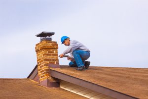 Man working on Chimney